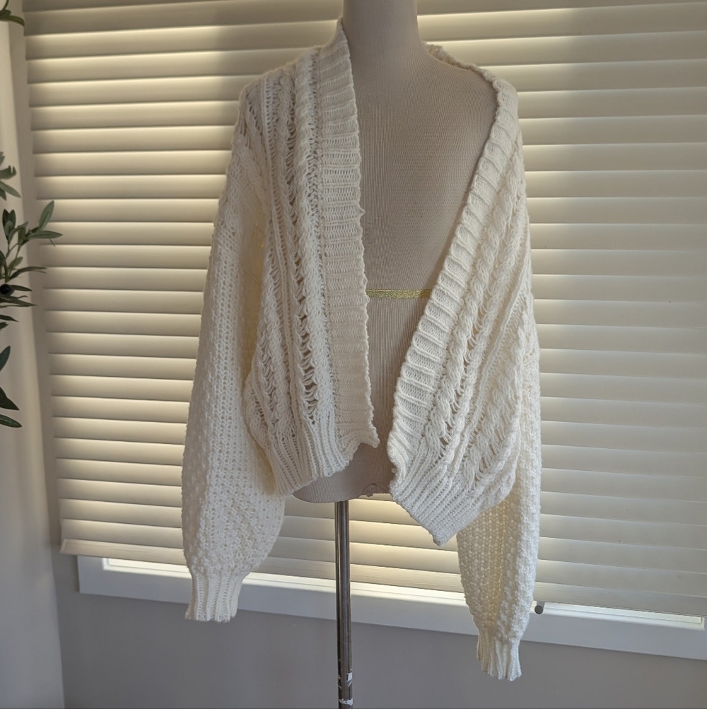 NWT Princess Polly Cream Abner Cable Knit Cardigan Sz XS/S - Picture 7 of 15